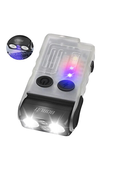 Choice مصباح يدوي LED يعمل بالأشعة فوق البنفسجية من نوع BORUiT V20-1F، مزود ب...