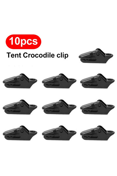 Choice black 10pc 10-50pc Plastic Windproof Tent Clips Outdoor Camping Tents ...