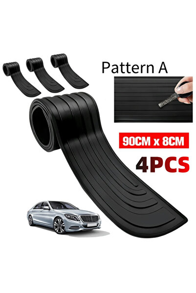 Choice 90x8cm A 4PCS Universal Car Trunk Door Sill Plate Protector Anti-Scrat...