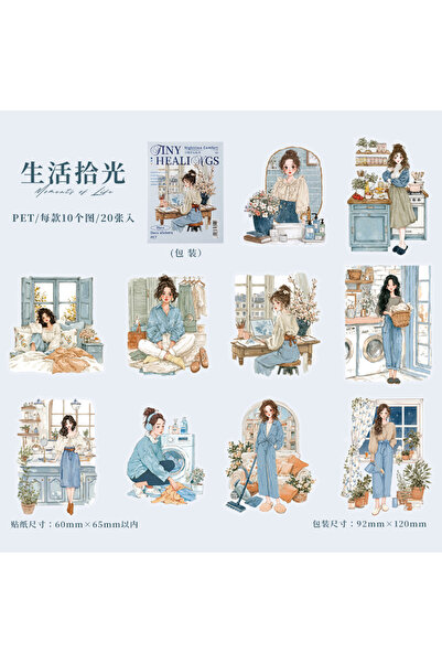 Choice4 5 Mr. Paper Sweet Character Stickers 20 sheets/pack Cute Girl Fashion...