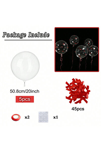 Choice 20inch Red Bow Tie Large Transparent Bobo Balloon, Red Silk Butterfly ...