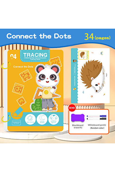 Choice1 04 34-Page Reusable Educational Workbook Set, Perfect for Children's ...