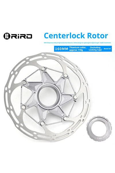 Choice قرص فرامل مركزي RIRO بلون التيتانيوم، قطعة واحدة، مقاس 160 مم، مزود بف...