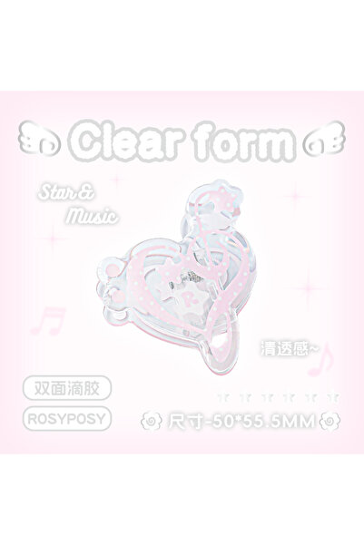 Choice D 1 قطعة مشبك كتاب أكريليك على شكل أجنحة نوتة موسيقية لطيفة، أداة مساع...