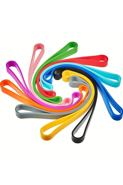 Choice مجموعة من 10 أربطة سيليكون مرنة كبيرة وطويلة للغاية بألوان متنوعة، منا...