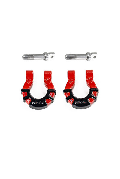 Choice خطافات سحب أمامية وخلفية معدنية حمراء اللون، مناسبة لسيارات الزحف التي...