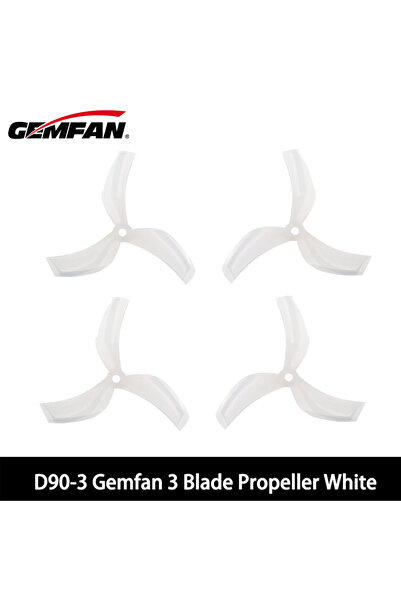 Choice1 2pairs Milk White 2pairs Gemfan D90 D90-3 3Blade 90mm 3.5inch Propell...