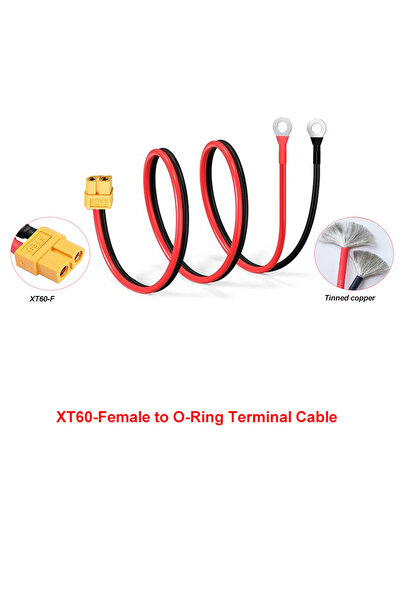 Choice50 2m-6.56FT 12 AWG Silicone Wire XT60-F to Ring XT60 to O-Ring Termina...