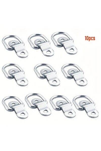 Choice Silver 10pcs Heavy-Duty D-Ring Tie down Anchor Rings 1200lbs Capacity ...