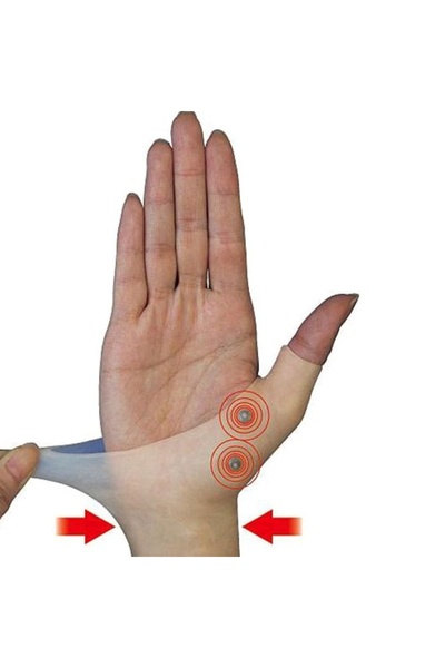 Choice قفازات علاج مغناطيسي أبيض لدعم المعصم واليد والإبهام، مصنوعة من جل الس...