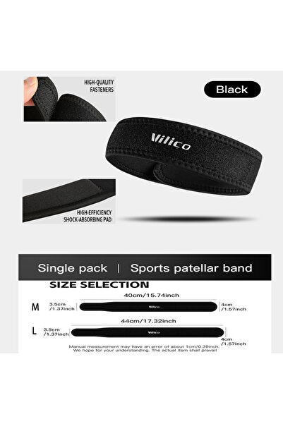 Choice1 M AB189-BK 1PC Patella Kneecap Band Silica Gel Knee Tendon Strap Prot...