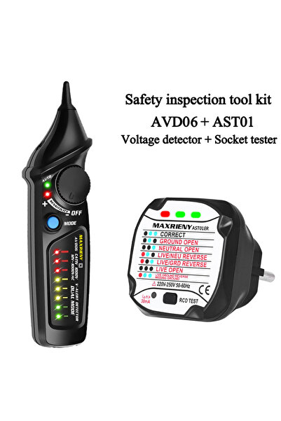 Choice6 مجموعة فحص سلامة المقابس الأوروبية، مجموعة فحص سلامة الدائرة الكهربائ...