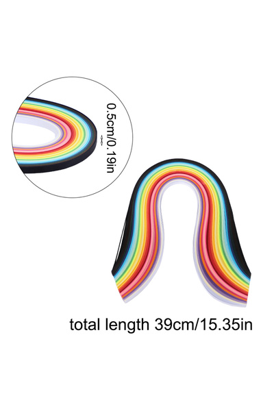 Choice مجموعة شرائط ورقية ملونة بألوان قوس قزح، عرض 0.5 سم، 260 قطعة، لتزيين ...