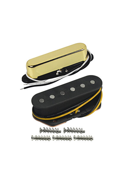 Choice Gold N and Black B FLEOR 2pcs Alnico 5 Guitar Pickup Set TL Vintage St...