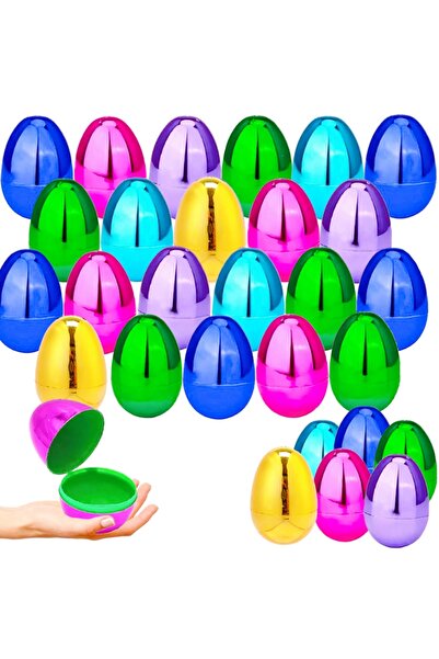 Choice 12PCS 6/12/24Pcs Electroplated Colorful Easter Egg Shells Easter Birth...