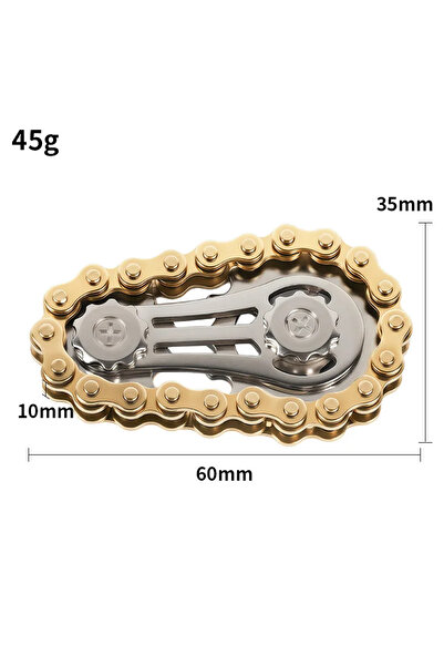 Choice لعبة دوارة ميكانيكية بسلسلة ذهبية وأسنان، مضادة للتوتر والقلق، مصنوعة ...