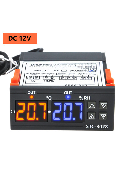 Choice DC 12V Digital Thermostat STC-3028 Temperature Humidity Controller The...