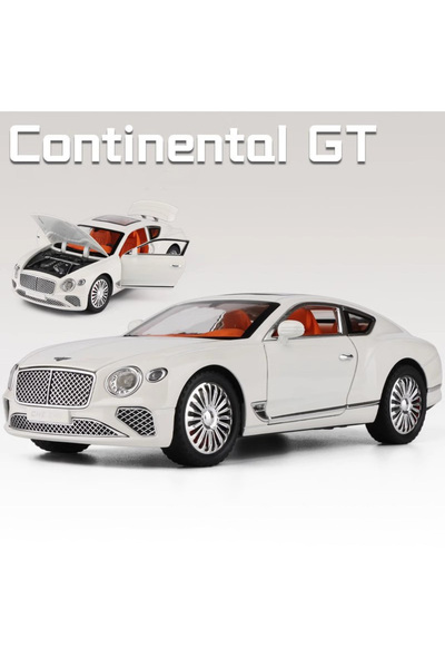 Choice White 1:24 Scale Continental GT Alloy Car Model Toy Pull Back Diecast ...