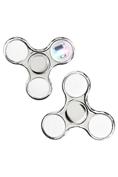 Choice لعبة سبينر فضية مضيئة بتقنية LED، لعبة سبينر إبداعية يدوية تتوهج في ال...