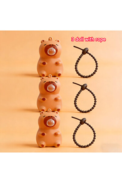 Choice1 3 دمى مع حبل، دمية كابيبارا، لعبة ضغط، لعبة فقاعات لتفريغ الضغط، لعبة...