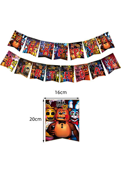 Choice 1pcs banner FNAF Theme Birthday Decorations Disposable Plate Cup Banne...