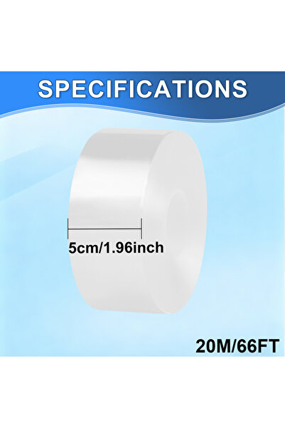 Choice4 شريط مانع لتسرب الهواء شفاف للنوافذ، 5 سم × 20 م، معجون عازل للنوافذ ...