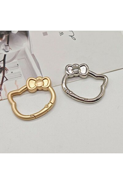 Choice سلسلة مفاتيح معدنية بتصميم قطة هيلو كيتي من جينسي، مزودة بإبزيم زنبركي...