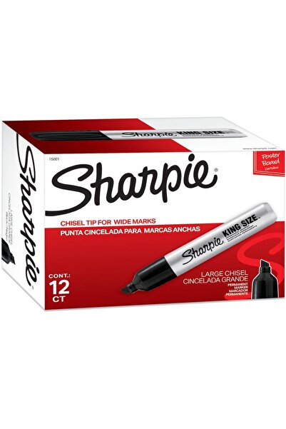 Choice black Sharpie King Size Permanent Markers Chisel Tip Markers for Work ...