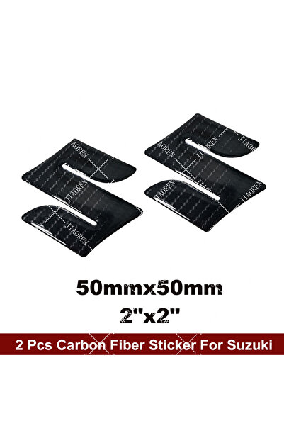 Choice1 Suzuki 5x5cm Carbon Fiber 3D Suzuki Sticker Motorcycle Tank Decal Car...