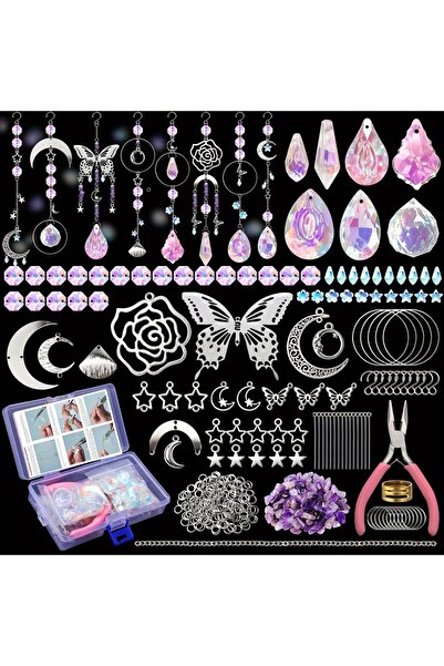 Choice A 377 pieces DIY crystal catcher rainbow crafting kit, featuring butte...