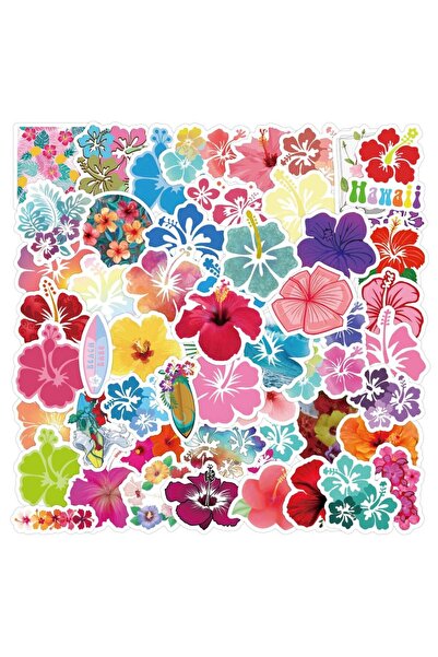 Choice ملصق جرافيتي على شكل زهرة الكركديه، 60/120 قطعة، للسيارة، الأمتعة، كوب...