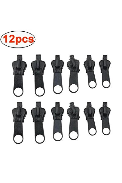 Choice Black-12pcs Multi-functional zipper pull, 3 sizes, zipper repair kit, ...