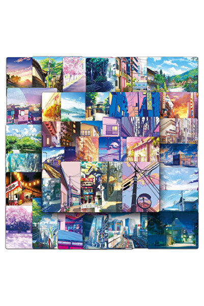 choice2 50 قطعة (10/30/50 قطعة) ملصقات جمالية بتصميمات أنمي، مناظر طبيعية، أل...