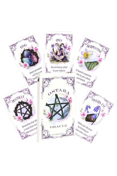 Choice WHITE Ostara Oracle Deck 20 Pcs Oracle Cards, Inspirational Altar Deck...