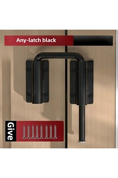 choice2 Black 1Pcs Durable Aluminum Alloy Door Latch Lk 90/180 Degree Gate La...
