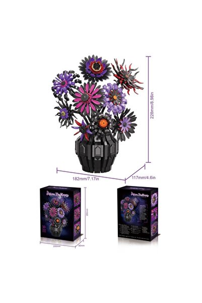 Choice مجموعة مكعبات بناء عباد الشمس مع صندوق، 1183 قطعة، لعبة تجميع نموذجية،...