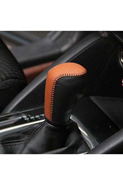 Choice غطاء تروس بني اللون، غطاء مقبض ناقل الحركة من الجلد، أطواق تروس لسيارا...