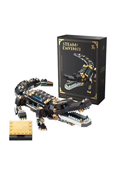 Choice قطعة واحدة من مكعبات بناء زينة تمساح عملاق مدرع ثقيل ذو أسنان، على طرا...