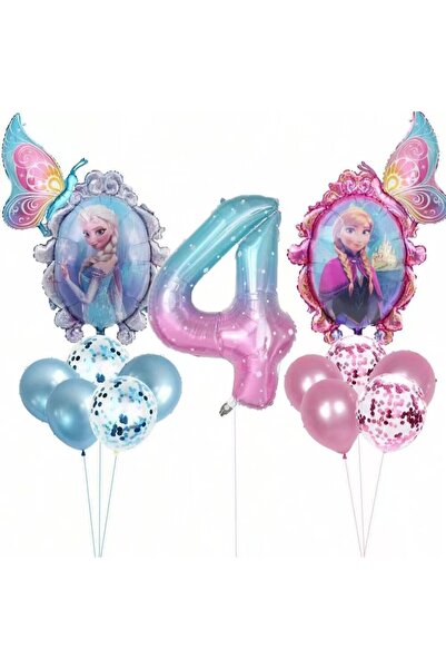 Choice مجموعة واحدة من بالونات فويل فروزن الجديدة، تتضمن 4 بالونات، لتزيين حف...