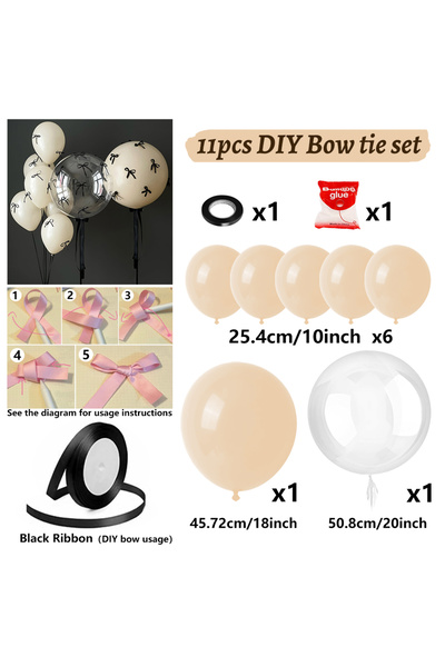 Choice Other Style 1 11pcs bobo balloon set with DIY ribbon bow for Mother's ...
