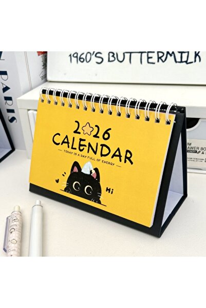 Choice cute cat 2026 New Cute Cartoon Ins Wind Briquettes Kitten Desk Calenda...