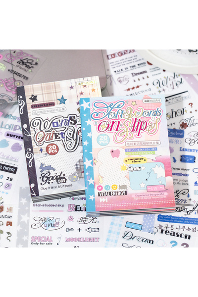 Choice5 AB 20 قطعة من ملصقات الحروف الأبجدية الكرتونية المصنوعة من مادة PET، ...