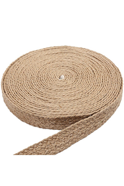 Choice خيوط خيش مضفرة مسطحة من الكتان، 3 سم × 10 م، خيوط من الجوت، شريط من ال...