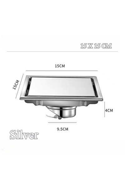 choice2 مصفاة تصريف كبيرة التدفق مقاس 15×15 بوصة مع قاعدة، مصنوعة من الفولاذ ...