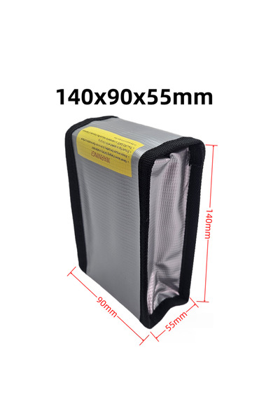 Choice حقيبة آمنة لبطاريات الليثيوم بوليمر (LiPo) بأبعاد 14×9×5.5 سم، حقيبة م...