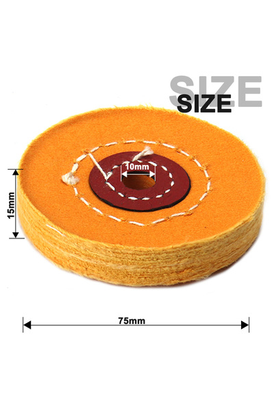 Choice مجموعة عجلات تلميع من السيراميك واللباد النايلون من سي فانغ، مقاس 75 م...
