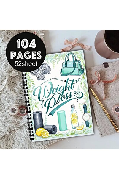 Choice WHITE A5 spiral bound weight loss notebook,personal diet control and w...