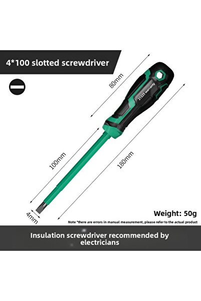 choice2 مفك براغي معزول مشقوق 4x100 مم، مفك براغي مشقوق، مفك براغي فيليبس، رؤ...