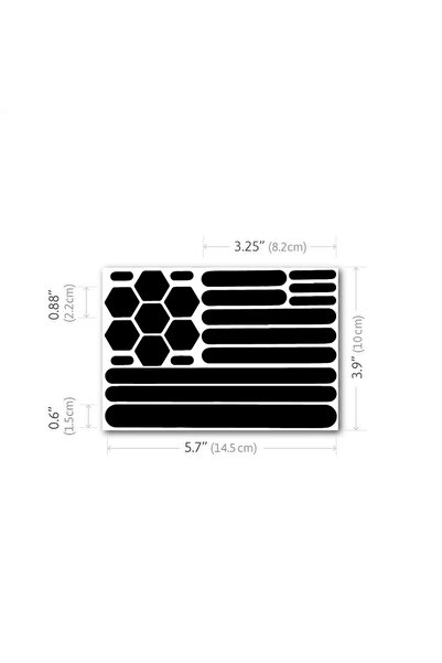 Choice Black Reflective Stickers for Helmets Invisible Helmets Stickers Self-...