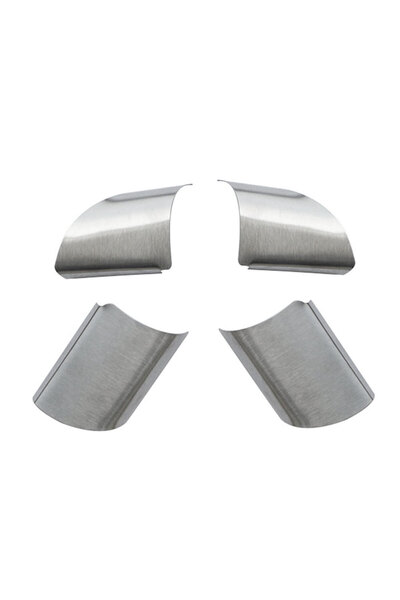 Choice غطاء تزيين لوحة عجلة القيادة من الفولاذ المقاوم للصدأ الفضي، مزين بالت...